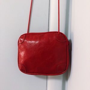 Vintage Furla Red Cross Body Handbag